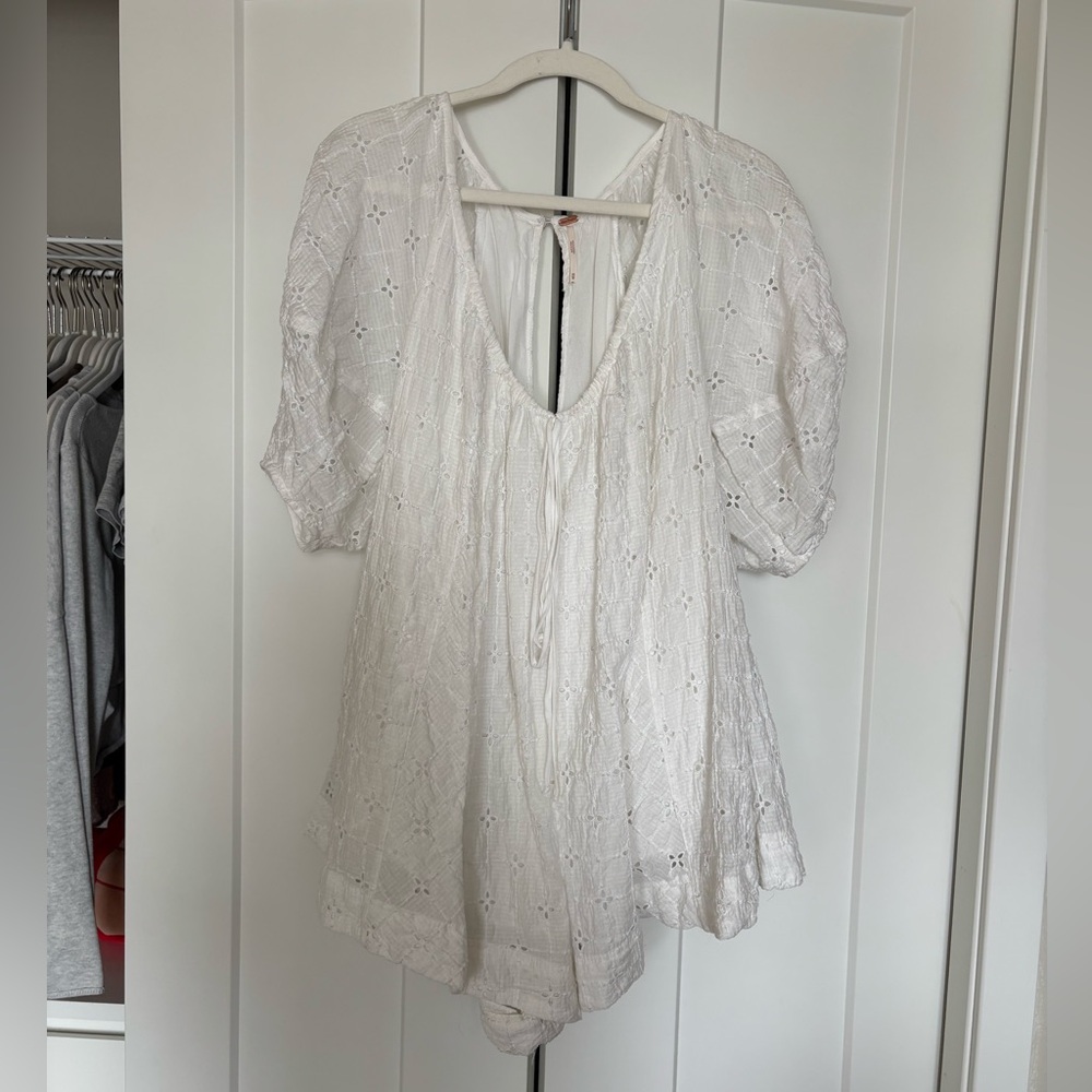 Free People Eyelet Bop Around Romper